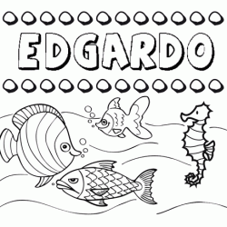 Dibujos de los nombres. Nombre Edgardo para pintar, colorear e imprimir
