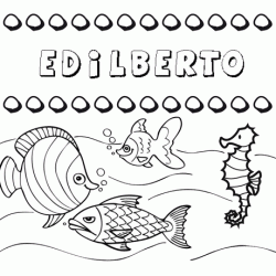 Dibujos de los nombres. Nombre Edilberto para pintar, colorear e imprimir
