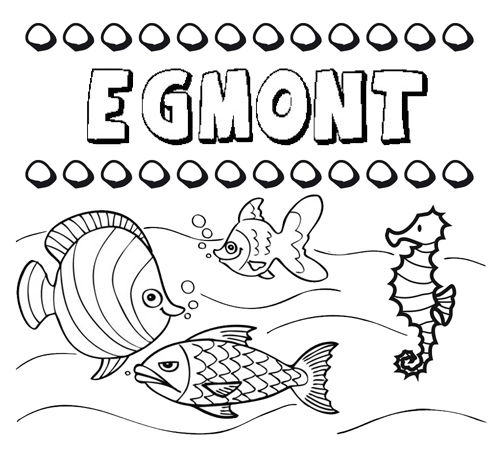Dibujos de los nombres. Nombre Egmont para pintar, colorear e imprimir