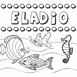 Dibujos de los nombres. Nombre Eladio para pintar, colorear e imprimir