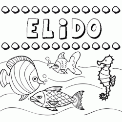 Dibujos de los nombres. Nombre Élido para pintar, colorear e imprimir