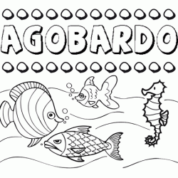 Dibujos de los nombres. Nombre Agobardo para pintar, colorear e imprimir