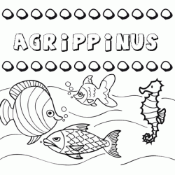 Dibujos de los nombres. Nombre Agrippinus para pintar, colorear e imprimir