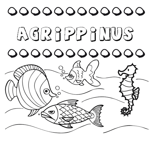 Dibujos de los nombres. Nombre Agrippinus para pintar, colorear e imprimir
