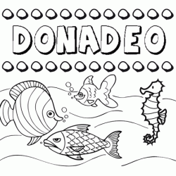 Dibujos de los nombres. Nombre Donadeo para pintar, colorear e imprimir