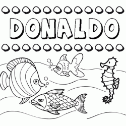 Dibujos de los nombres. Nombre Donaldo para pintar, colorear e imprimir