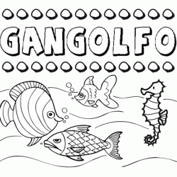 Dibujos de los nombres. Nombre Gangolfo para pintar, colorear e imprimir