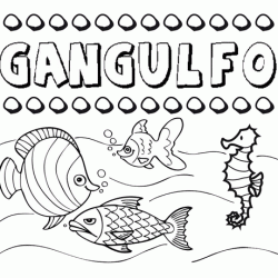 Dibujos de los nombres. Nombre Gangulfo para pintar, colorear e imprimir