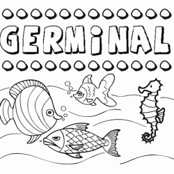 Dibujos de los nombres. Nombre Germinal para pintar, colorear e imprimir