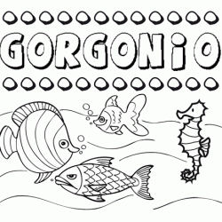 Dibujos de los nombres. Nombre Gorgonio para pintar, colorear e imprimir
