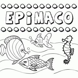 Dibujos de los nombres. Nombre Epímaco para pintar, colorear e imprimir