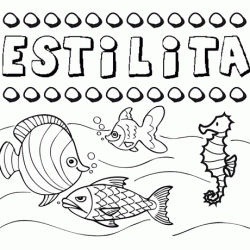 Dibujos de los nombres. Nombre Estilita para pintar, colorear e imprimir