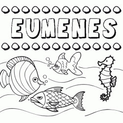 Dibujos de los nombres. Nombre Eumenes para pintar, colorear e imprimir