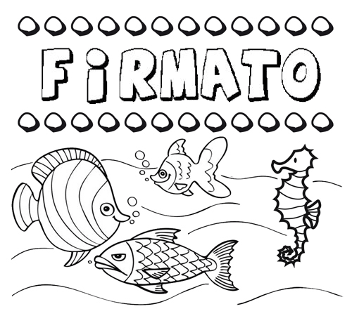 Dibujos de los nombres. Nombre Firmato para pintar, colorear e imprimir