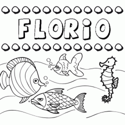 Dibujos de los nombres. Nombre Florio para pintar, colorear e imprimir