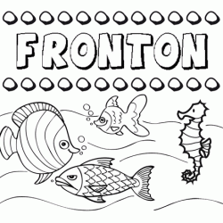 Dibujos de los nombres. Nombre Frontón para pintar, colorear e imprimir