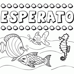 Dibujos de los nombres. Nombre Esperato para pintar, colorear e imprimir