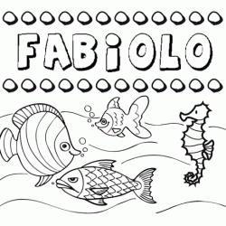 Dibujos de los nombres. Nombre Fabiolo para pintar, colorear e imprimir