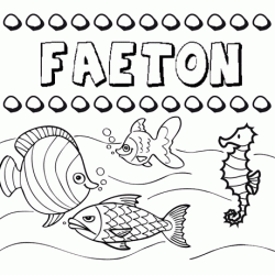 Dibujos de los nombres. Nombre Faetón para pintar, colorear e imprimir