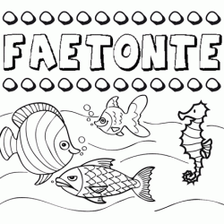 Dibujos de los nombres. Nombre Faetonte para pintar, colorear e imprimir