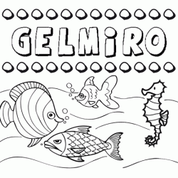 Dibujos de los nombres. Nombre Gelmiro para pintar, colorear e imprimir