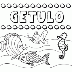 Dibujos de los nombres. Nombre Gétulo para pintar, colorear e imprimir