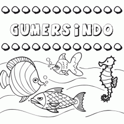Dibujos de los nombres. Nombre Gumersindo para pintar, colorear e imprimir
