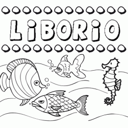 Dibujos de los nombres. Nombre Liborio para pintar, colorear e imprimir