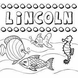 Dibujos de los nombres. Nombre Lincoln para pintar, colorear e imprimir
