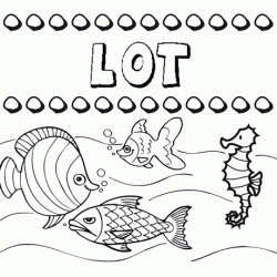 Dibujos de los nombres. Nombre Lot para pintar, colorear e imprimir