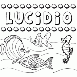 Dibujos de los nombres. Nombre Lucidio para pintar, colorear e imprimir