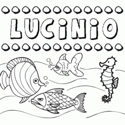 Dibujos de los nombres. Nombre Lucinio para pintar, colorear e imprimir