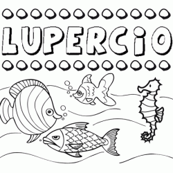 Dibujos de los nombres. Nombre Lupercio para pintar, colorear e imprimir