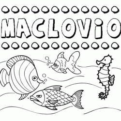Dibujos de los nombres. Nombre Maclovio para pintar, colorear e imprimir