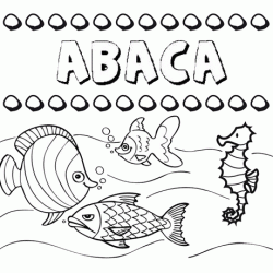 Dibujos de los nombres. Nombre Ábaca para pintar, colorear e imprimir