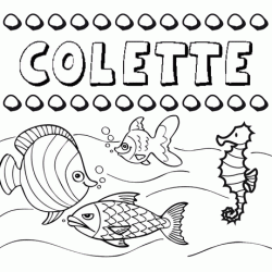 Dibujos de los nombres. Nombre Colette para pintar, colorear e imprimir