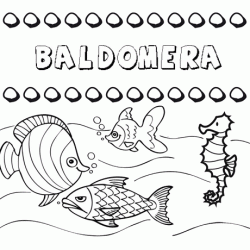 Dibujos de los nombres. Nombre Baldomera para pintar, colorear e imprimir