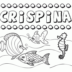 Dibujos de los nombres. Nombre Crispina para pintar, colorear e imprimir