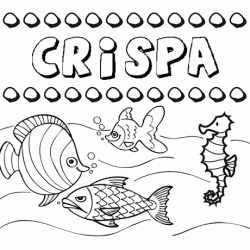 Dibujos de los nombres. Nombre Crispa para pintar, colorear e imprimir