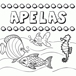 Dibujos de los nombres. Nombre Apelas para pintar, colorear e imprimir