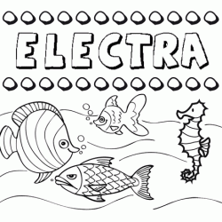 Dibujos de los nombres. Nombre Electra para pintar, colorear e imprimir