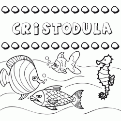 Dibujos de los nombres. Nombre Cristòdula para pintar, colorear e imprimir