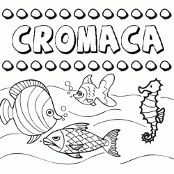 Dibujos de los nombres. Nombre Cromaca para pintar, colorear e imprimir