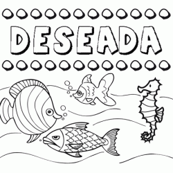 Dibujos de los nombres. Nombre Deseada para pintar, colorear e imprimir