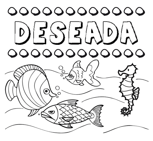 Dibujos de los nombres. Nombre Deseada para pintar, colorear e imprimir