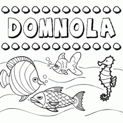 Dibujos de los nombres. Nombre Domnola para pintar, colorear e imprimir