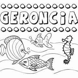 Dibujos de los nombres. Nombre Geroncia para pintar, colorear e imprimir
