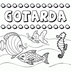 Dibujos de los nombres. Nombre Gotarda para pintar, colorear e imprimir