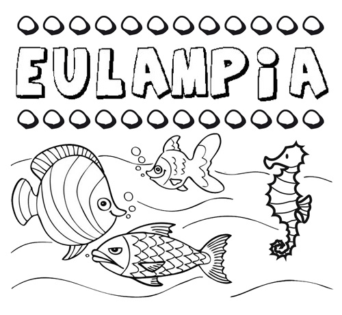 Dibujos de los nombres. Nombre Eulampia para pintar, colorear e imprimir