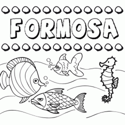 Dibujos de los nombres. Nombre Formosa para pintar, colorear e imprimir